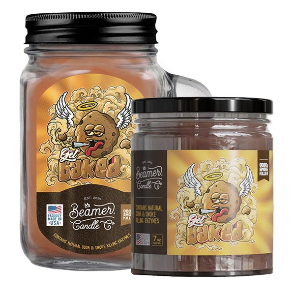 Beamer Candle Co. 12oz & 7oz Glass Mason Jar - Get Baked - Infyniti Scales