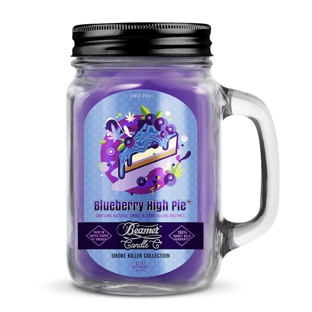 Beamer Candle Co. 12oz Glass Mason Jar - Blueberry High Pie - Infyniti Scales