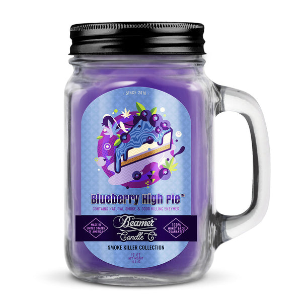 Beamer Candle Co. 12oz Glass Mason Jar - Blueberry High Pie - Infyniti Scales