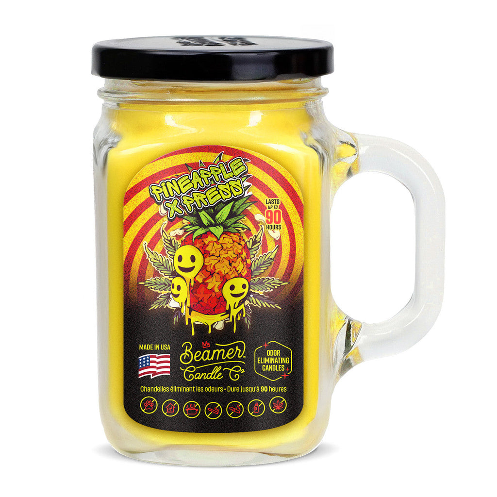 Beamer Candle Co. 12oz Glass Mason Jar, Pineapple Xpress - Infyniti Scales