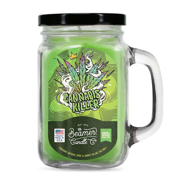 Beamer Candle Co. 7oz,12oz & 4oz Glass Mason Jars - Cannabis Killer - Infyniti Scales
